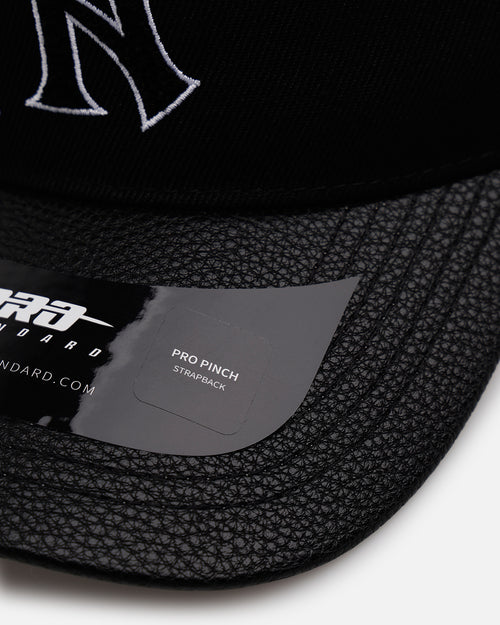 Pro Standard New York Yankees 'Black Chenille' Pro Pinch Strapback Black