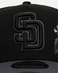 New Era San Diego Padres 'Stealth Roses' 9FORTY A-Frame Snapback Black