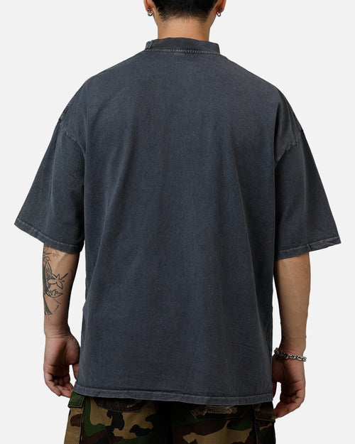 Culture Kings Everyday Mock Neck T-Shirt Washed Charcoal