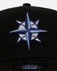New Era Seattle Mariners 'Black And Sky Blue' 9FORTY A-Frame Snapback Black/Sky Blue