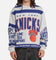 Mitchell & Ness New York Knicks Letterform Crewneck Grey Marle/Official Team Color
