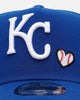 New Era Kansas City Royals 'Baseball Hearts' 9FORTY A-Frame Snapback Official Team Color