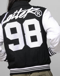Loiter Vice City Varsity Jacket Black/White