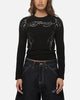 Ed Hardy Women's Cyber Rhinestone Long Sleeve T-Shirt Black