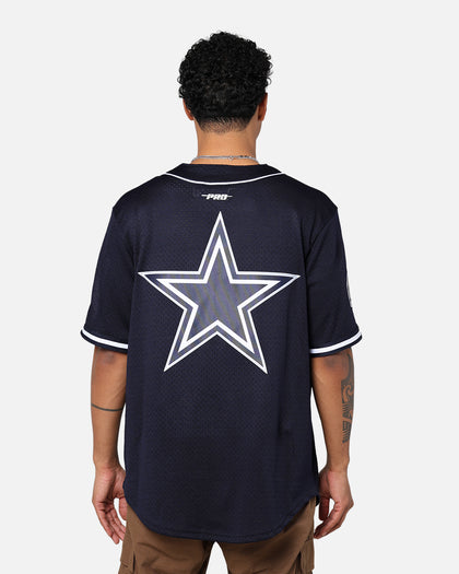 Pro Standard Dallas Cowboys Mesh Button Down Jersey Midnight Navy