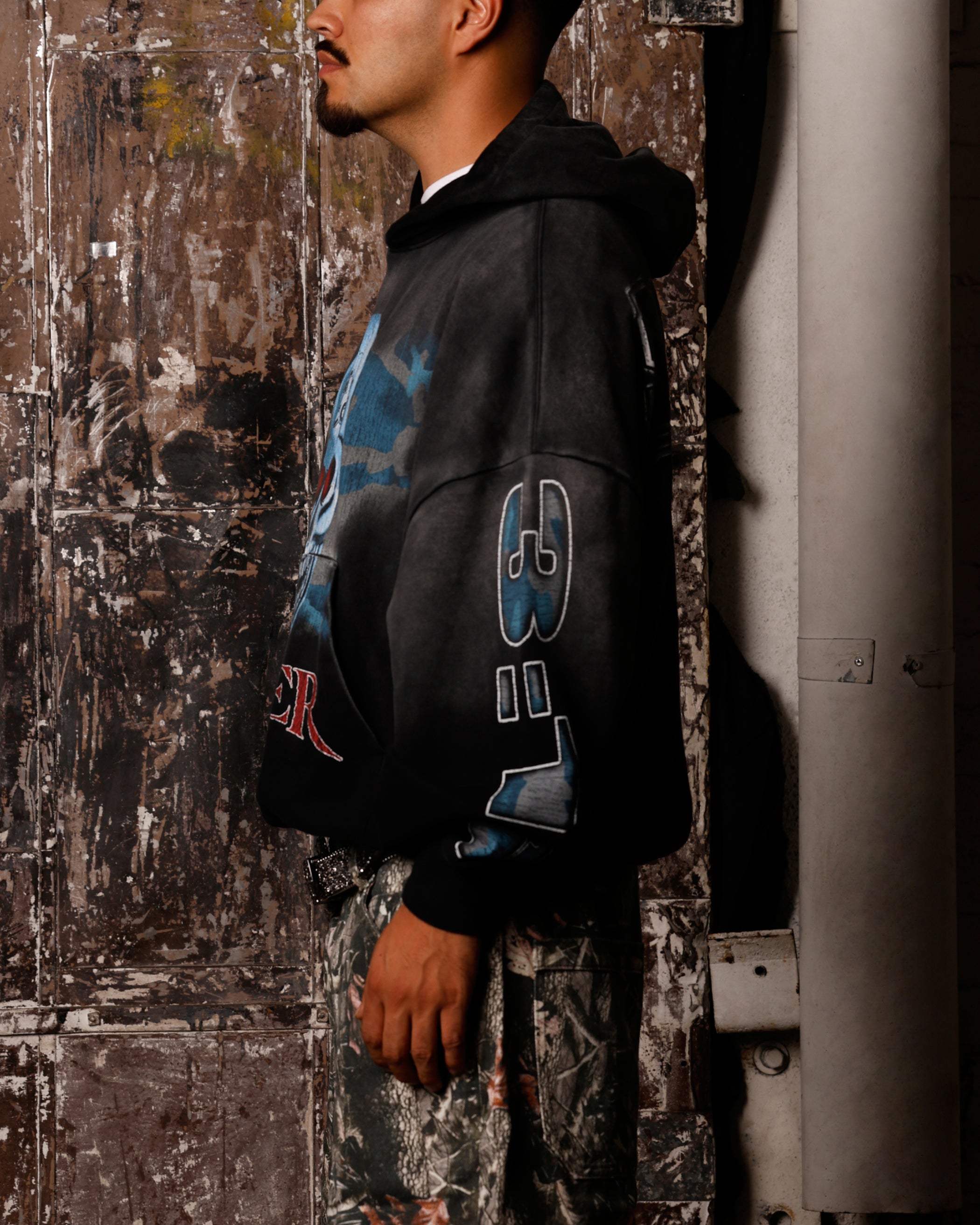 Loiter X WWE Stone Cold Premium Hoodie Vintage Black | Culture
