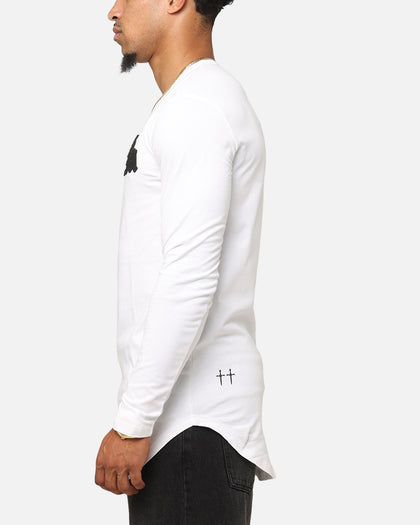 Saint Morta Gothic Monogram El Duplo Long Sleeve T-Shirt White