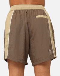 Saint Morta Official Panelled Beach Shorts Mocha
