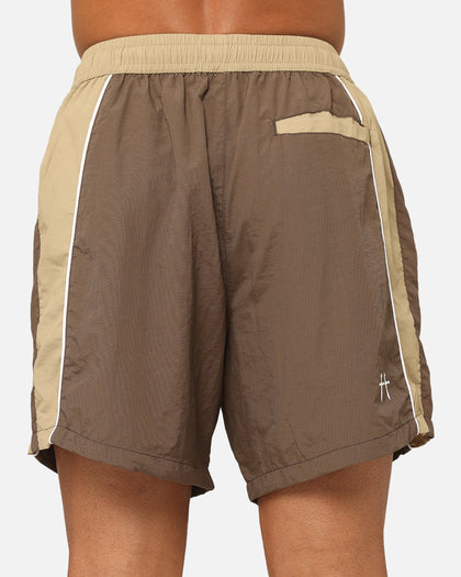 Saint Morta Official Panelled Beach Shorts Mocha