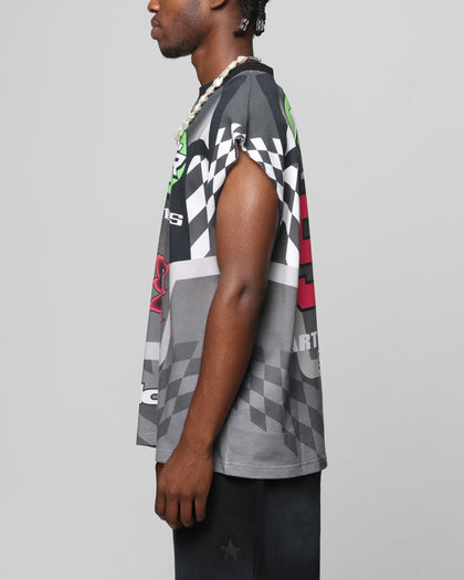 Loiter Motorsport Muscle T-Shirt Grey/Multi-Coloured