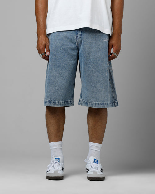 Loiter Goth Clique Jorts Blue Denim