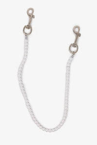 MNML Pearl Wallet Chain Belt White