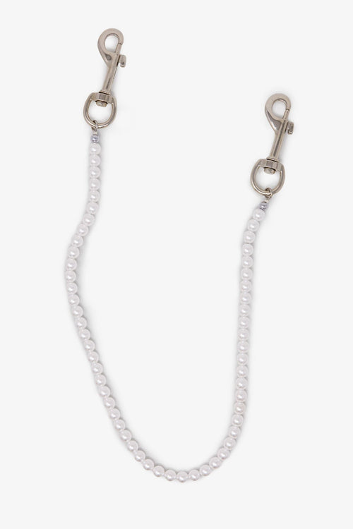 MNML Pearl Wallet Chain Belt White