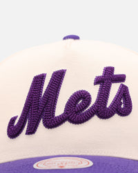 Mitchell & Ness New York Mets 'Chainstitch Wordmark' Pro Pinch Snapback Purple