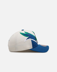 Mitchell & Ness Minnesota Timberwolves 'Shark Tooth' Pro Pinch Snapback Cream/Blue