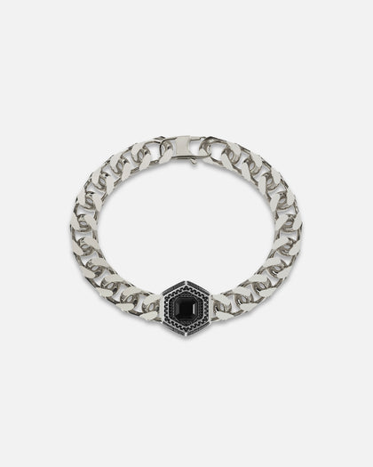 Guess Mainline Lion King Crystal Exagon Bracelet Silver