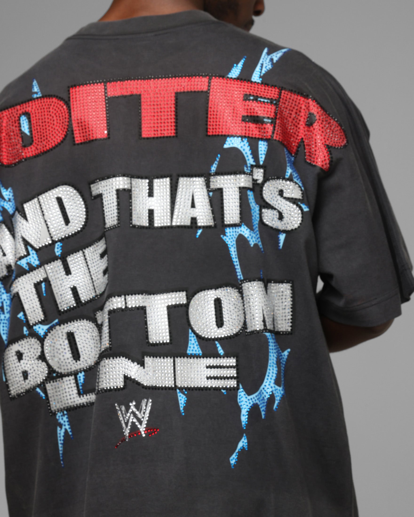 Loiter X WWE Stone Cold Rhinestone T-Shirt Black | Culture Kings US