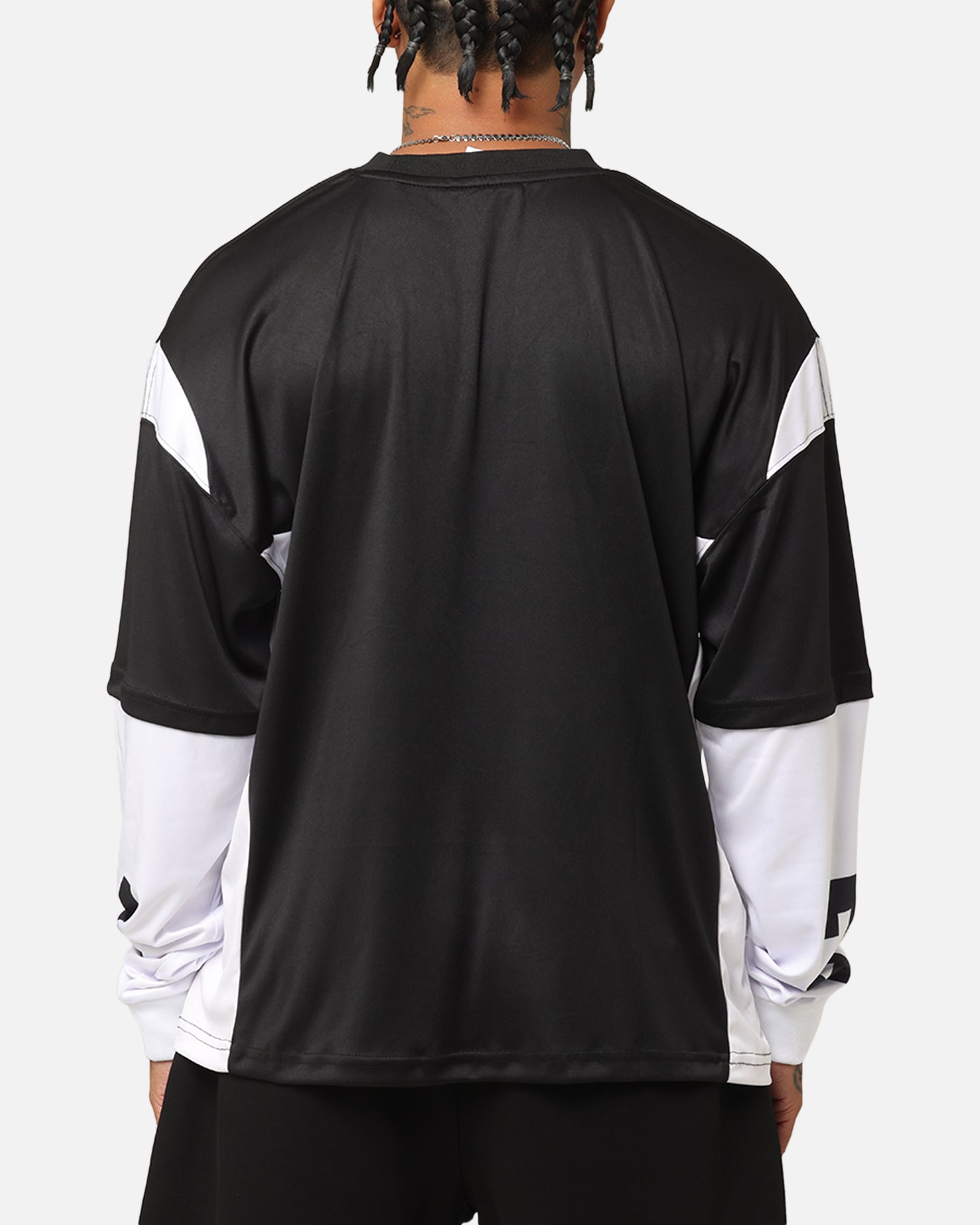 Carre Football Layered Long Sleeve T-Shirt Black/White | Culture
