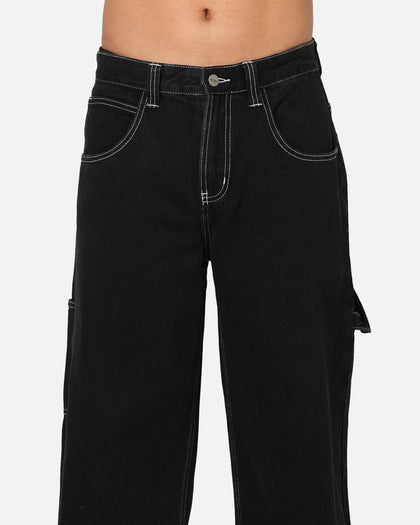 Saint Morta Amplus Fray Carpenter Jeans Contrast Black