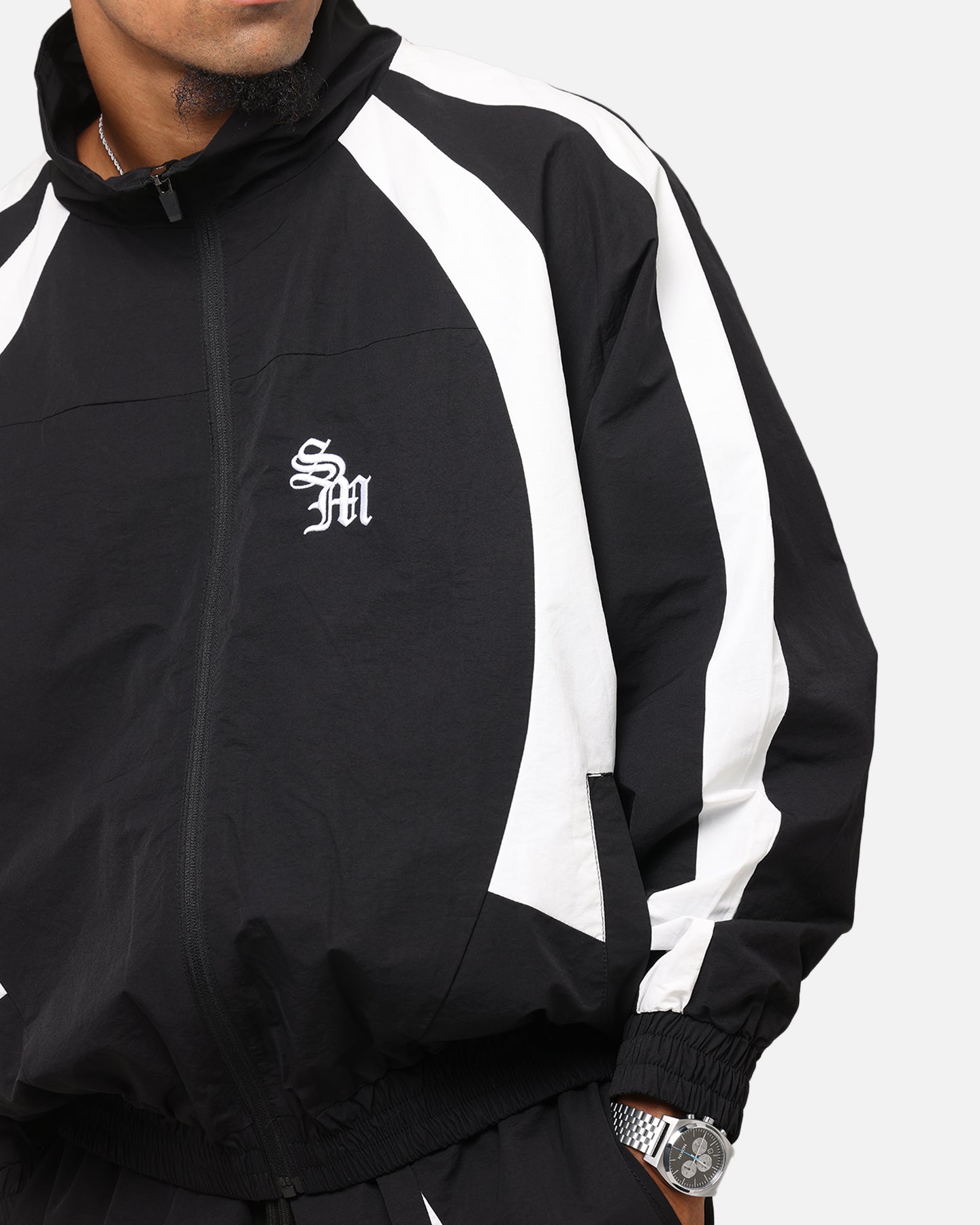 Saint Morta Oblivion Windbreaker Jacket Black/White | Culture Kings US