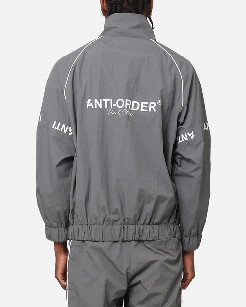 The Anti Order Track Club Windbreaker Jacket Dark Grey/Grey