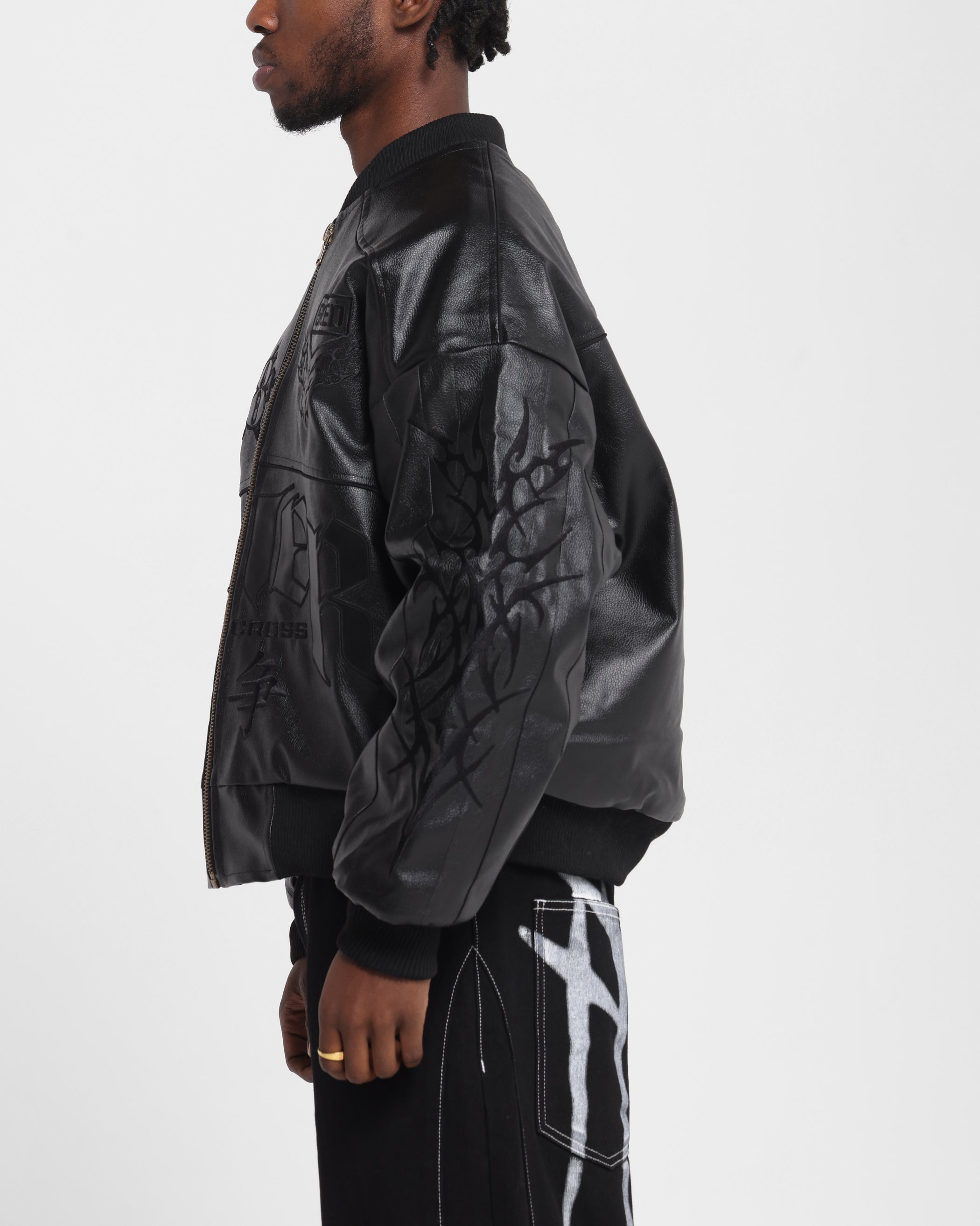 Loiter Tokyo Drift Vegan Leather Jacket Black | Culture Kings US