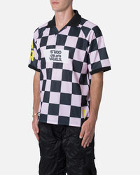 MNML Checkered Polo Shirt Pink
