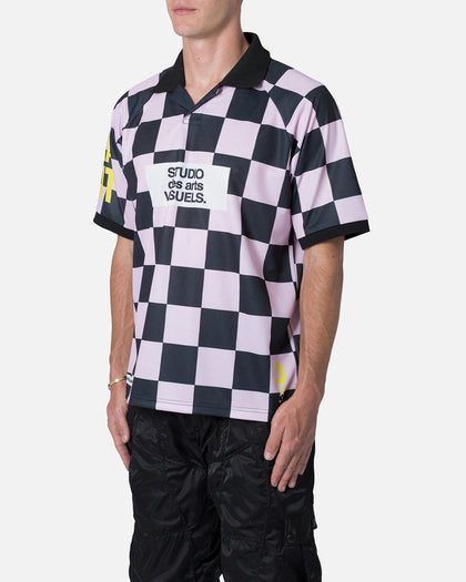 MNML Checkered Polo Shirt Pink