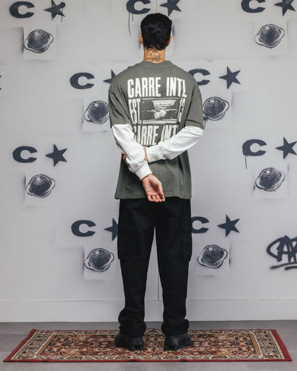 Carre Rear Vision Long Sleeve T-Shirt Green/White