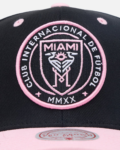 Mitchell & Ness Inter Miami Logo Pro Crown Snapback Faded Black