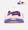 Mitchell & Ness Atlanta Braves 'Chainstitch Wordmark' Pro Pinch Snapback Purple
