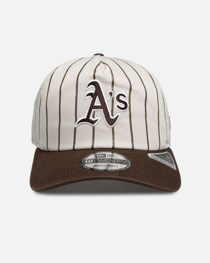 New Era Oakland Athletics 'Washed Stone Walnut' 19TWENTY Snapback Brown Pinstripe