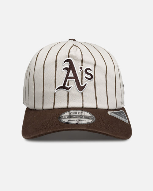New Era Oakland Athletics 'Washed Stone Walnut' 19TWENTY Snapback Brown Pinstripe