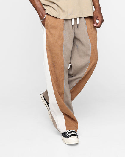 XXIII Charlie Wide Leg Pants Brown Combo Grey