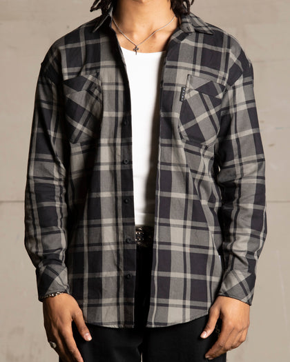 Saint Morta Mulberry Long Sleeve Flannel Shirt Khaki Green