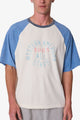 MNML Vintage Baseball 3/4 Sleeve Tee Off White/Blue