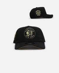 New Era Brooklyn Nets 'NBA Gold Links' 9FORTY A-Frame Snapback Black/Gold