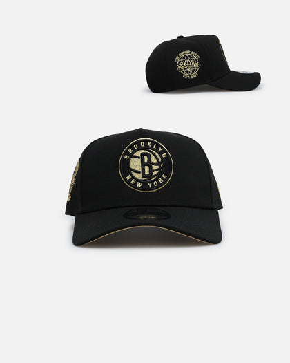 New Era Brooklyn Nets 'NBA Gold Links' 9FORTY A-Frame Snapback Black/Gold