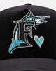 New Era Florida 'Velvet Hearts' 9FORTY A-Frame Snapback Marlins Black