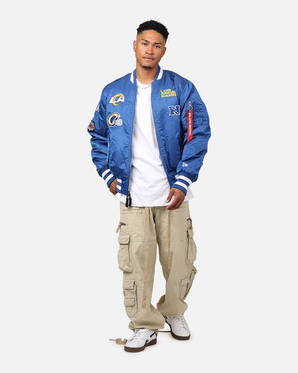 New Era X Alpha Series X NFL Los Angeles Rams MA-1 Bomber Jacket Royal/Black