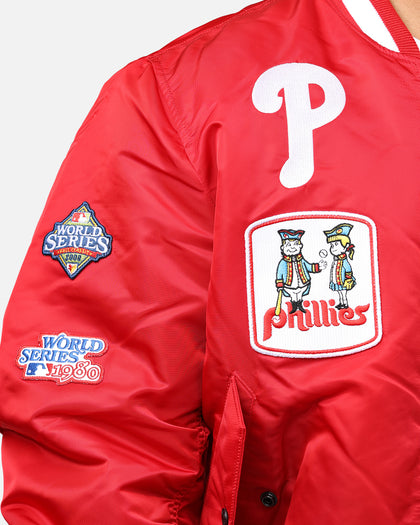 New Era X Alpha Series X MLB Philadelphia Phillies MA-1 Bomber Jacket Red