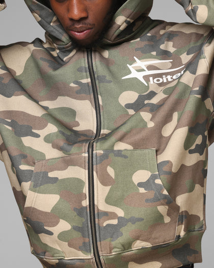 Loiter Ultra Hybrid Premium Zip Hoodie Camo