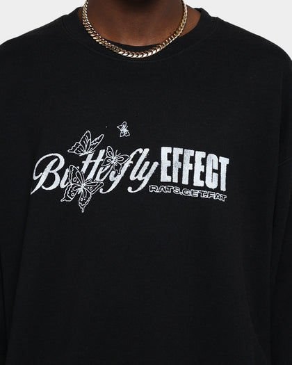 Rats Get Fat Butterfly Effect Vintage Crewneck Black Wash