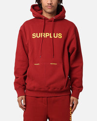 Daniel Patrick Surplus Logo Hoodie Maroon/Yellow