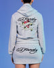 Ed Hardy By Loiter Women's Longue Hoodie Light Grey Marle
