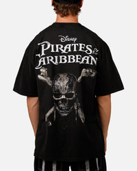 Goat Crew Disney Pirates Of The Caribbean Pirates Group Vintage T-Shirt Black Acidwash