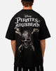Goat Crew Disney Pirates Of The Caribbean Pirates Group Vintage T-Shirt Black Acidwash