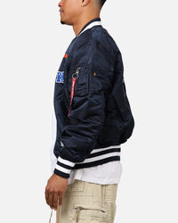 New Era X Alpha Series X NFL Chicago Bears MA-1 Bomber Jacket Navy/Orange