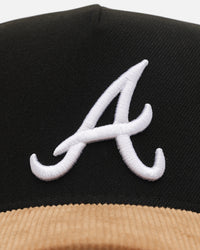 New Era Atlanta Braves 'Black Wheat' 39THIRTY A-Frame Stretch Fit Black/Wheat