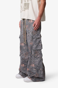 MNML Rave Double Cargo Pants Maple Camo
